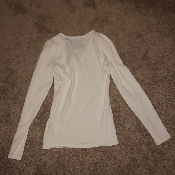 fitted lace up long sleeved top - Picture 2 of 2